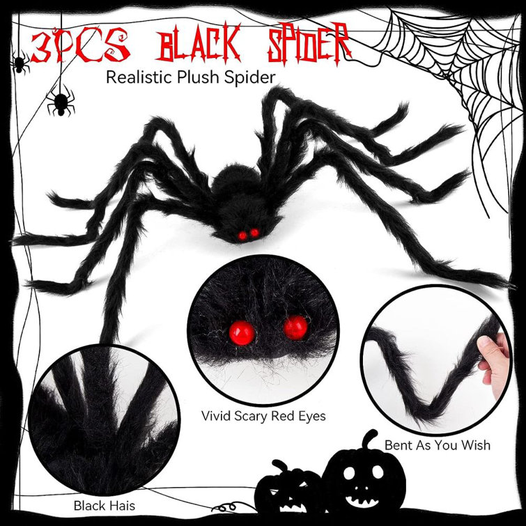 The Holiday Aisle 3PCS Spider Halloween Decorations Indoor